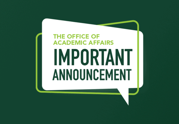 Annoucement Academic Affairs