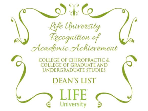 graphic announcing the publication of the Dean's List