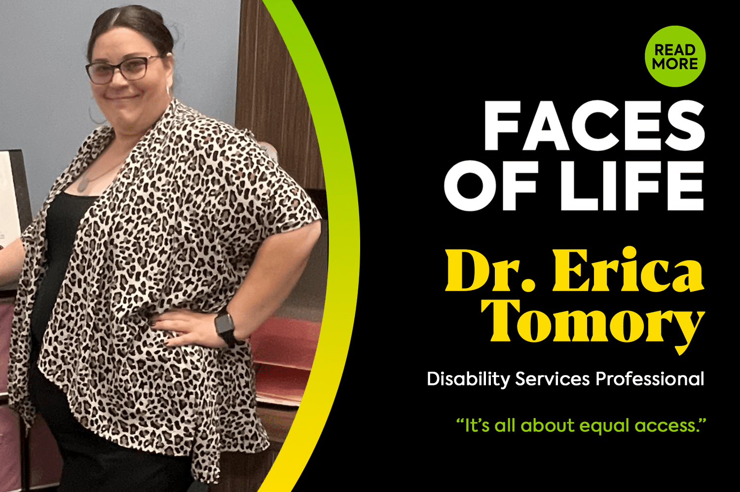 Faces of LIFE- Dr. Erica Tomory